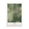 Map of Alba, Texas, 12 x 18 inch unframed archival matte print