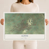 Map of Alpine, Texas, 12 x 18 inch unframed archival matte print