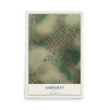 Map of Amherst, Texas, 12 x 18 inch unframed archival matte print
