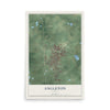Map of Angleton, Texas, 12 x 18 inch unframed archival matte print