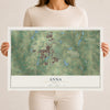 Map of Anna, Texas, 12 x 18 inch unframed archival matte print