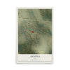 Map of Annona, Texas, 12 x 18 inch unframed archival matte print