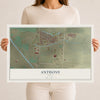 Map of Anthony, Texas, 12 x 18 inch unframed archival matte print