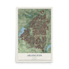 Map of Arlington, Texas, 12 x 18 inch unframed archival matte print