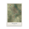 Map of Ballinger, Texas, 12 x 18 inch unframed archival matte print
