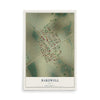 Map of Bardwell, Texas, 12 x 18 inch unframed archival matte print