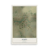 Map of Barry, Texas, 12 x 18 inch unframed archival matte print