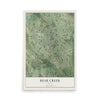 Map of Bear Creek, Texas, 12 x 18 inch unframed archival matte print