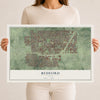 Map of Bedford, Texas, 12 x 18 inch unframed archival matte print
