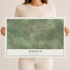 Map of Bertram, Texas, 12 x 18 inch unframed archival matte print
