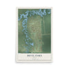 Map of Bevil Oaks, Texas, 12 x 18 inch unframed archival matte print
