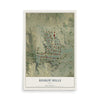Map of Bishop Hills, Texas, 12 x 18 inch unframed archival matte print