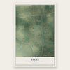 Bixby, Texas map print, the full design