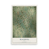 Map of Blackwell, Texas, 12 x 18 inch unframed archival matte print