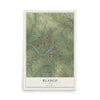 Map of Blanco, Texas, 12 x 18 inch unframed archival matte print