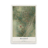 Map of Blanket, Texas, 12 x 18 inch unframed archival matte print