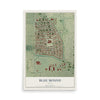 Map of Blue Mound, Texas, 12 x 18 inch unframed archival matte print