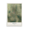 Map of Bogata, Texas, 12 x 18 inch unframed archival matte print