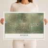 Map of Booker, Texas, 12 x 18 inch unframed archival matte print