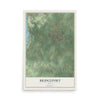 Map of Bridgeport, Texas, 12 x 18 inch unframed archival matte print