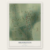 Brookston, Texas map print, the full design