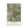 Map of Brownfield, Texas, 12 x 18 inch unframed archival matte print