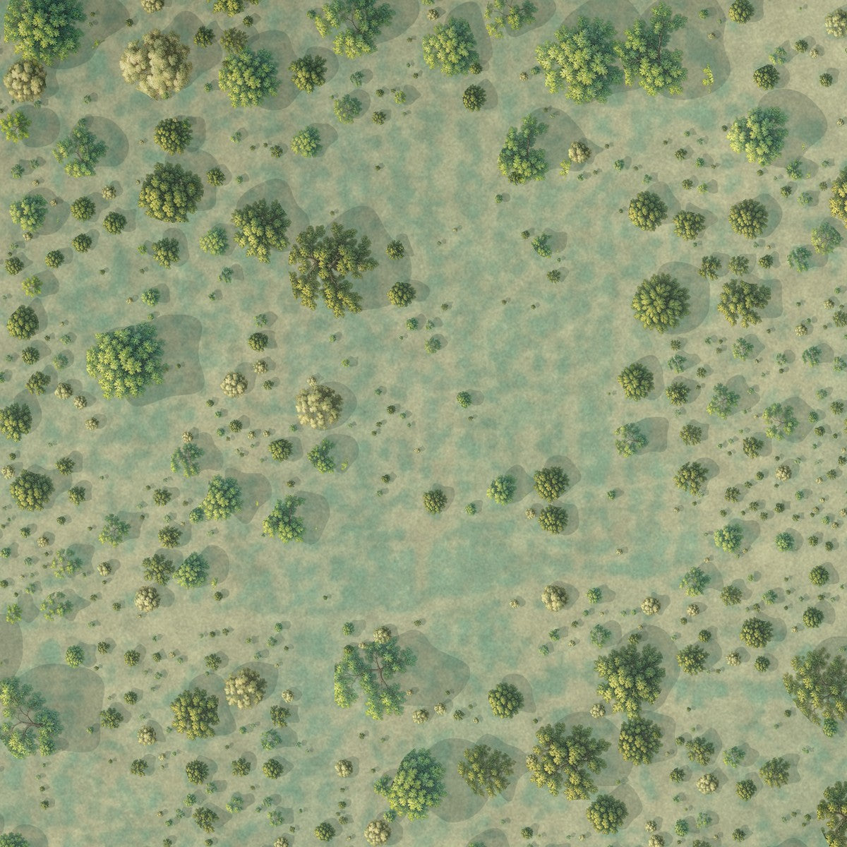 Close-up of the map of Brundage, Texas print showing street and building detail
