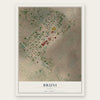 Bruni, Texas map print, the full design