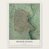 Bryker Woods, Texas map print, the full design