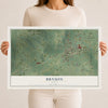 Map of Bryson, Texas, 12 x 18 inch unframed archival matte print