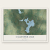 Callender Lake, Texas map print, the full design