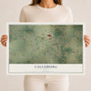 Map of Callisburg, Texas, 12 x 18 inch unframed archival matte print