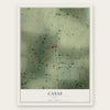 Casas, Texas map print, the full design