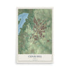 Map of Cedar Hill, Texas, 12 x 18 inch unframed archival matte print