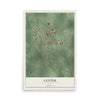 Map of Center, Texas, 12 x 18 inch unframed archival matte print