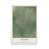 Map of Channing, Texas, 12 x 18 inch unframed archival matte print