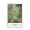 Map of Charlotte, Texas, 12 x 18 inch unframed archival matte print