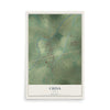 Map of China, Texas, 12 x 18 inch unframed archival matte print
