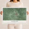 Map of Cleveland, Texas, 12 x 18 inch unframed archival matte print