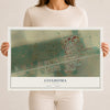 Map of Coahoma, Texas, 12 x 18 inch unframed archival matte print