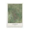 Map of Coleman, Texas, 12 x 18 inch unframed archival matte print