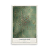 Map of Collinsville, Texas, 12 x 18 inch unframed archival matte print