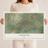 Map of Comanche, Texas, 12 x 18 inch unframed archival matte print