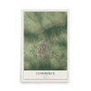 Map of Commerce, Texas, 12 x 18 inch unframed archival matte print