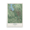 Map of Conroe, Texas, 12 x 18 inch unframed archival matte print