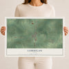 Map of Corrigan, Texas, 12 x 18 inch unframed archival matte print