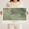 Map of Corsicana, Texas, 12 x 18 inch unframed archival matte print