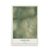 Map of Coupland, Texas, 12 x 18 inch unframed archival matte print