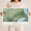 Map of Cove, Texas, 12 x 18 inch unframed archival matte print