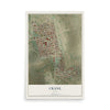 Map of Crane, Texas, 12 x 18 inch unframed archival matte print